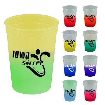 500 Custom Cups-On-The-Go 12 oz Cool Color Change Stadium Cup - ...
