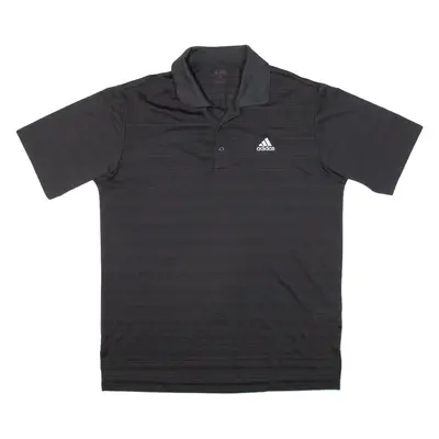 ADIDAS Mens Polo Shirt Black L