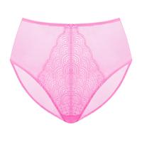 Mermaid Scales Lace Sheer Mesh Back High-Rise Brief Underwear Matching Panty