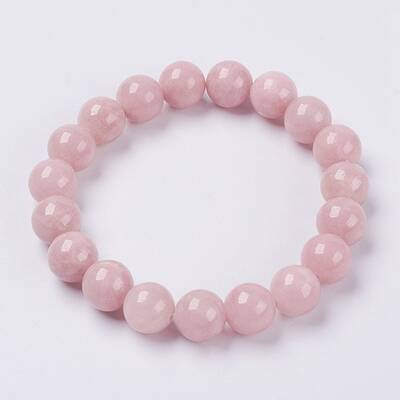 Natural Yellow Jade Beaded Stretch Bracelet