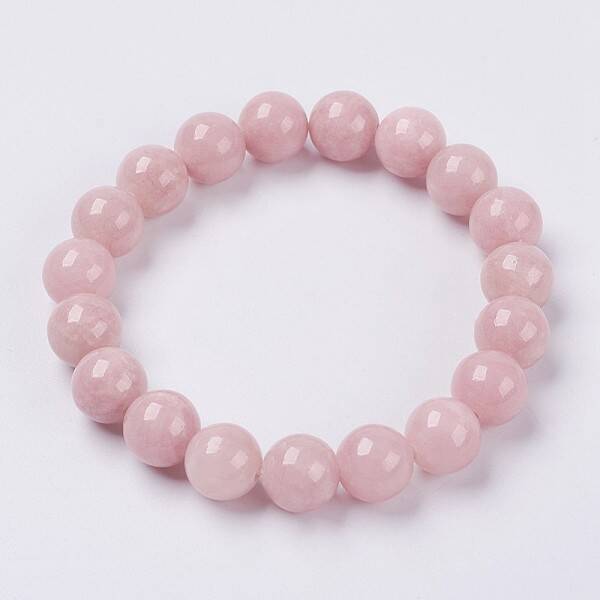 Natural Yellow Jade Beaded Stretch Bracelet