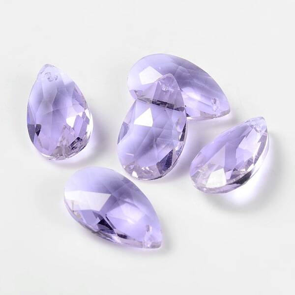 Faceted Teardrop Glass Pendants