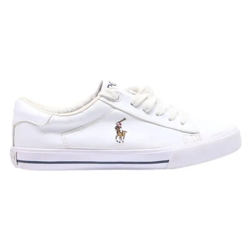 POLO RALPH LAUREN Sneaker Trainers White Leather Womens UK 4.5