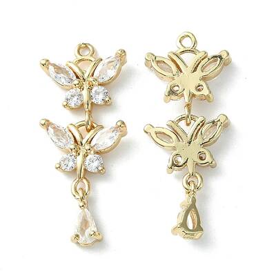 Brass Pave Cubic Zirconia Pendants