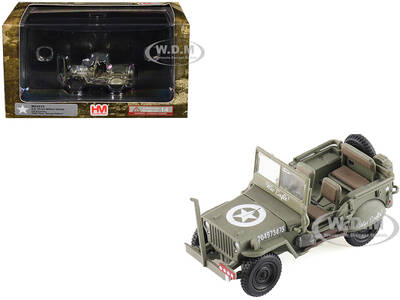 U.S. 1/4 ton Military Vehicle Olive Drab Gen. George Patton US 3rd Army War Eagle (1945) United States Army Ground Powe...