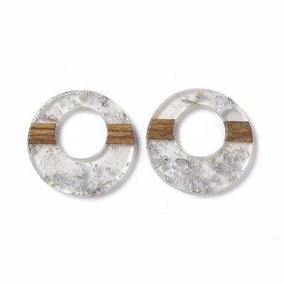 Transparent Resin & Walnut Wood Pendants