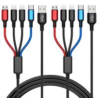 4 In 1 USB Charging Cable, Phone Charging Data Cable, Mobile Phone Charging Cable for Travel, Universal Phone Accessories fo...
