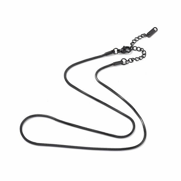 304 Stainless Steel Round Snake Chain Necklace for Men Women