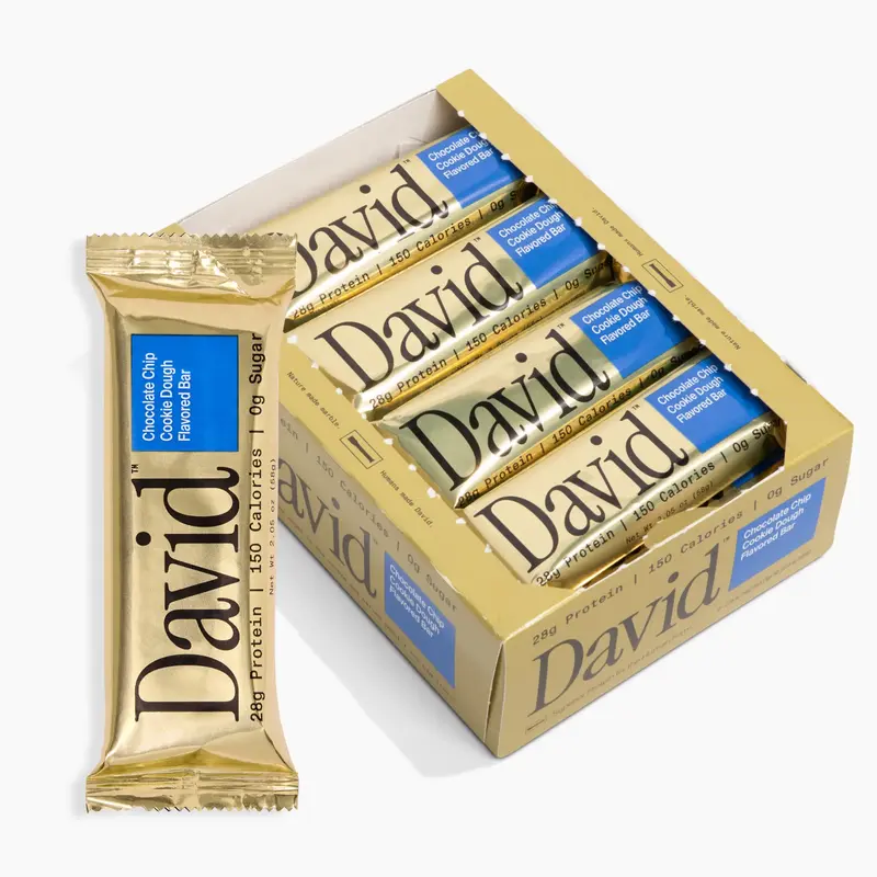 Chocolate Chip Cookie Dough Flavored Bars – 28g Protein 150 Calories 0g Sugar – Includes 12 Bars – High Protein Snack