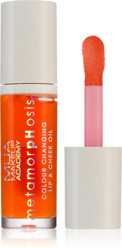 MUA Makeup Academy Metamorphosis gloss with Oh Peachy Lip Oil for Lips and Cheeks (Peach) 7 ml