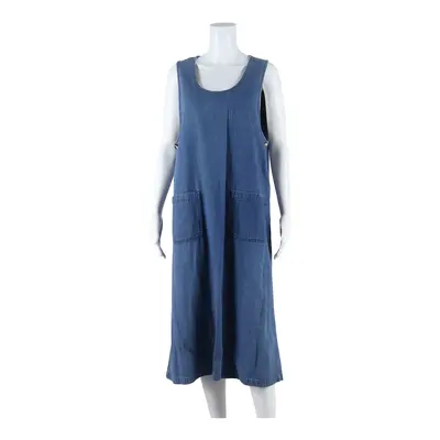 CABIN CREEK Womens Shift Dress Blue Denim Sleeveless Midi 2XL