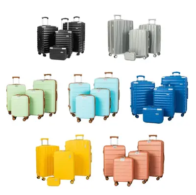 4 Piece Luggage Set with TSA Lock, Swivel Wheels  High Quality ABS Construction, Compact Design & Easy to Operate(13\