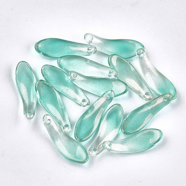 Spray Painted Glass Pendants