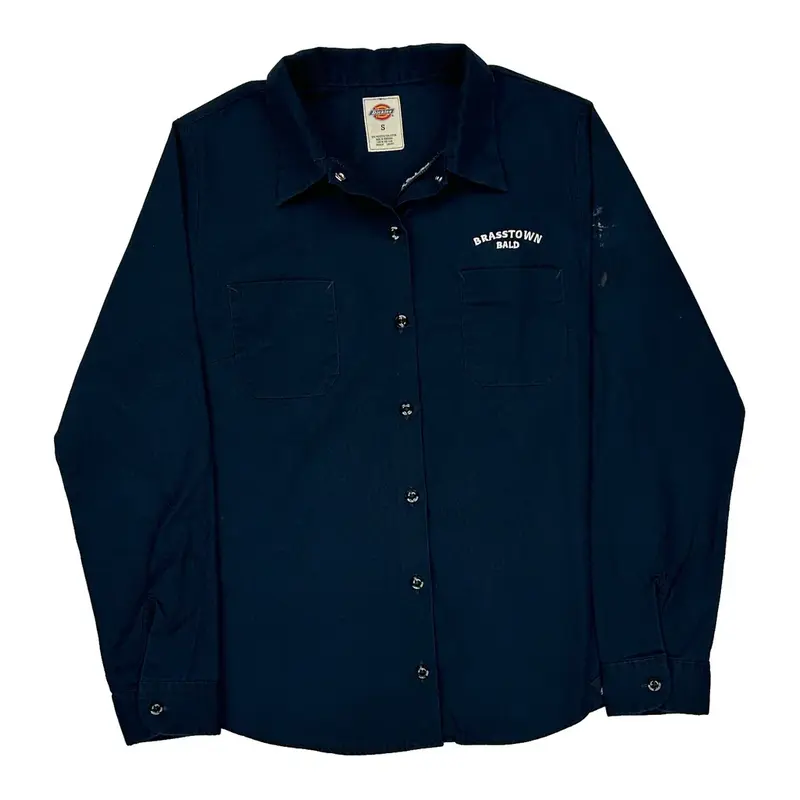 Brasstown Bald Dickies Shirt - Small Navy Polyester Blend