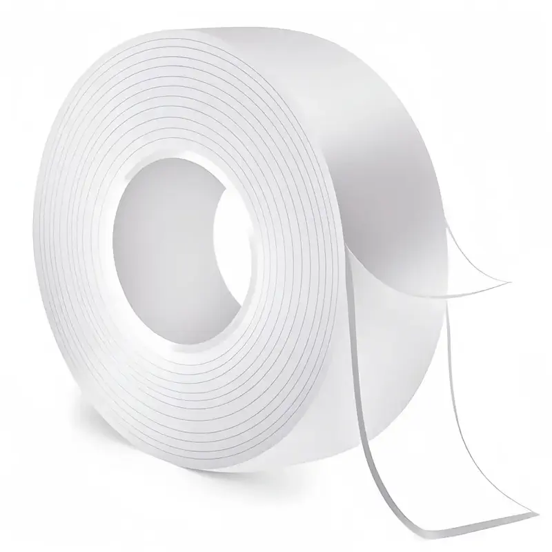 Double Sided Tape Heavy Duty(9.85FT), Nano Double Sided Adhesive Tape, Clear Mounting Tape Picture Hanging Adhesive Strips.
