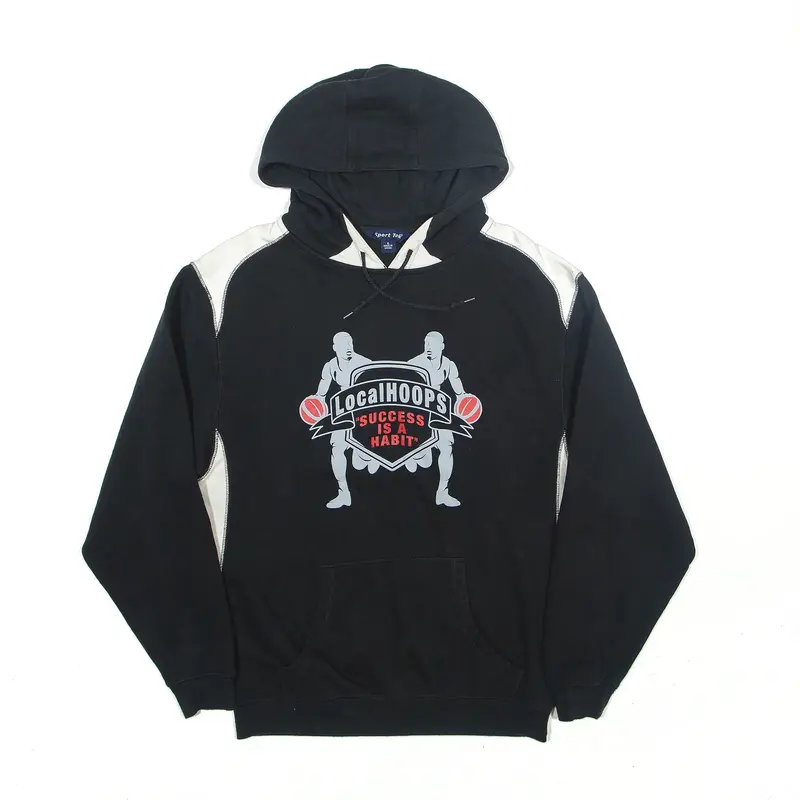 SPORT TEK Local Hoops Hoodie Black Pullover Mens S