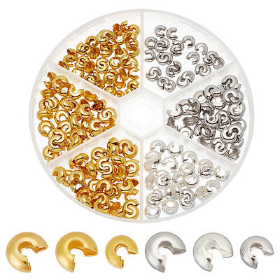 arricraft 300 Pcs 2 Colors Crimp Beads Covers
