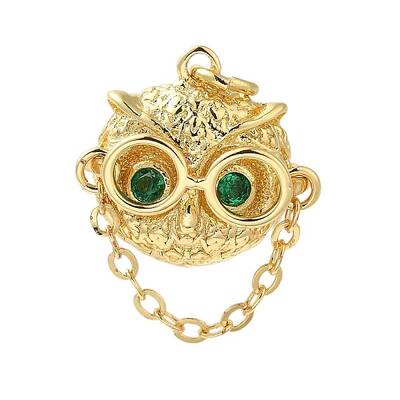 Brass Micro Pave Cubic Zirconia Pendants