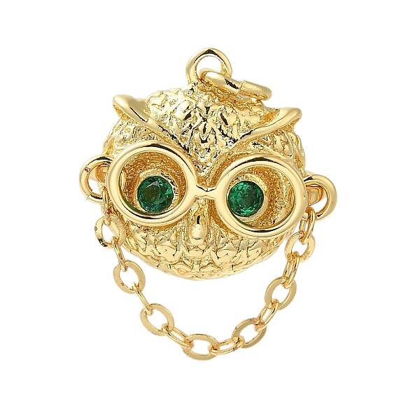 Brass Micro Pave Cubic Zirconia Pendants