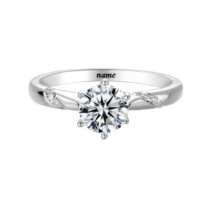 10K White Gold 0.75 to 3.25 CT. T.W Round Cut Lab Created Diamond Wedding Ring D VS1-VVS1 Clarity 3EX IGI Certified