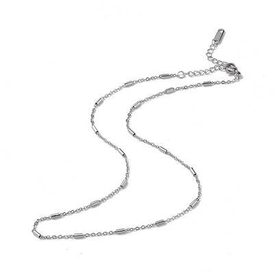 Non-Tarnish 304 Stainless Steel Column Link Chain Necklace for Men Women