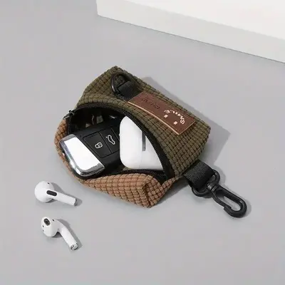 Portable Small Bag with Zipper, 1 Count Lightweight Coin Purse, Multipurpose Earphone Bag, Storage Bag for Home & Travel, Dur...