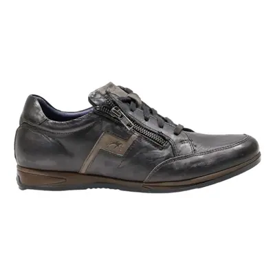 FLUCHOS Sneaker Trainers Black Leather Mens UK 6.5