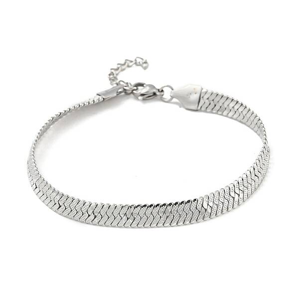 Non-Tarnish 304 Stainless Steel Herringbone Chain Bracelet