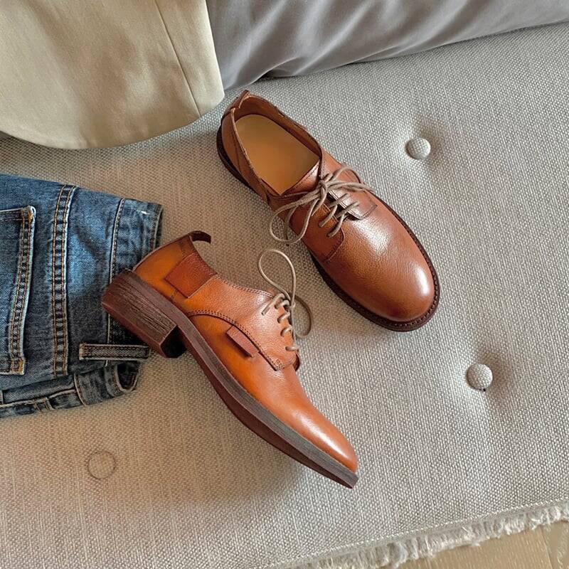 Chiko Donvina Round Toe Block Heels Oxford