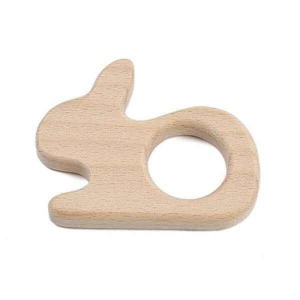 Natural Beech Wooden Baby Teething Toys