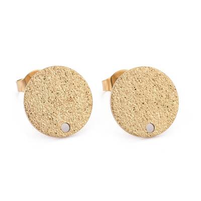 Ion Plating(IP) 304 Stainless Steel Stud Earring Findings