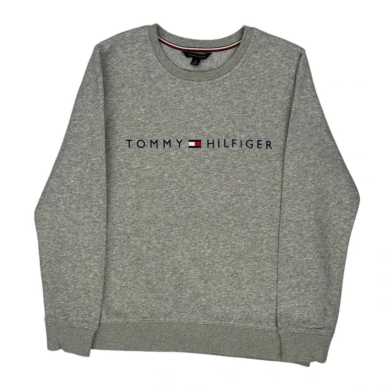 Tommy Hilfiger Spellout Sweatshirt - Medium Grey Cotton Blend