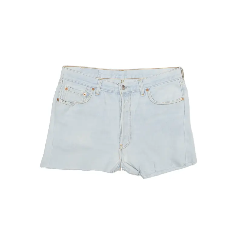 LEVI'S 501 Cut Off Denim Shorts Blue Regular Womens M W34