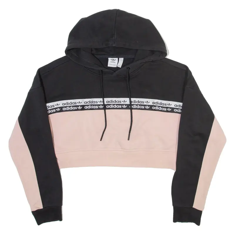ADIDAS ORIGINALS Cropped Womens Pink Hoodie UK 6