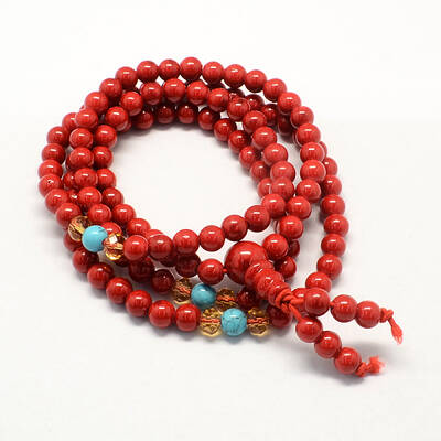 4-Loop Wrap Buddha Meditation Yellow Jade Beaded Bracelets