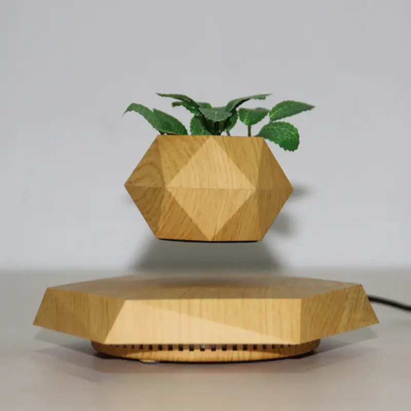 Floating Magnetic Levitating Flower Pot Bonsai Air Plant Pot Planter Potted For Home Office Desk Decor Creative Gift | style:...
