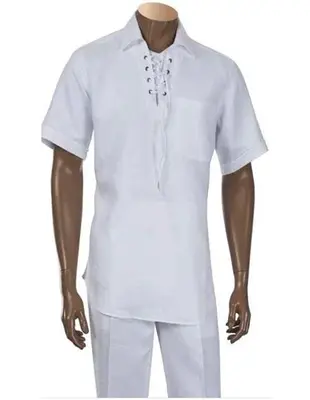 Mens White Linen Suit