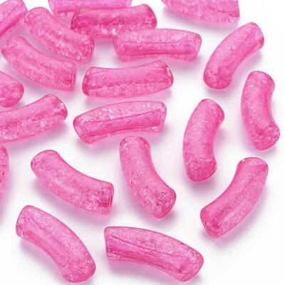Transparent Crackle Acrylic Beads