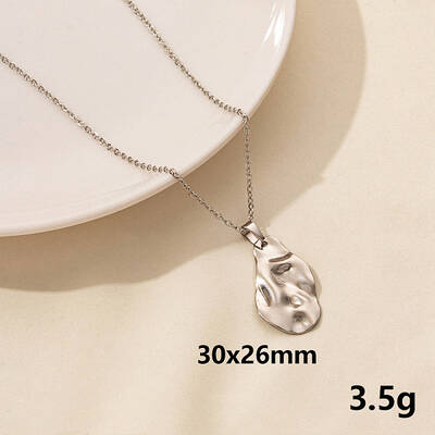 Stainless Steel Teardrop Pendant Necklaces
