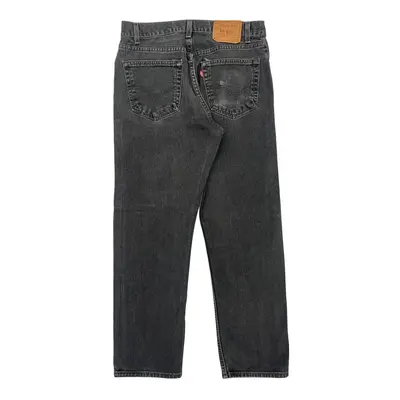 505 Straight Leg Levis Jeans - 32W 29L Black Cotton