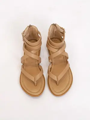 Women's Fashionable Solid Color Flat Sandals, Casual Versatile Roman Walking Shoes, Summer 2024 Buckle Toe Thong Sandals, Sim...