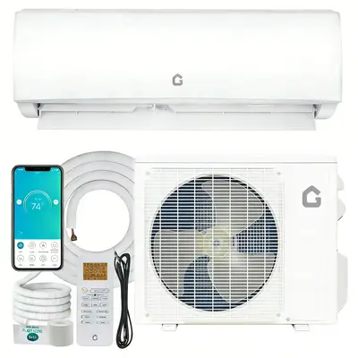 Garvee Energy Efficient Mini Split Air Conditioner & Heat Pump 23000 BTU - Ultra Quiet Ductless Wall-Mounted System - WiFi En...