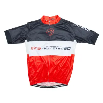 CYCLING Full Zip Cycling Mens Jersey Red 2XL