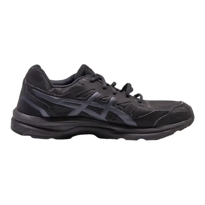 ASICS Sneaker Trainers Black Leather Womens UK 7.5