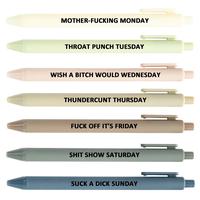 Funny 7 Pen Set, 7 Counts/set Smooth Writing Grease Pencil, Office Stationery & Supplies for Home School Dormitory