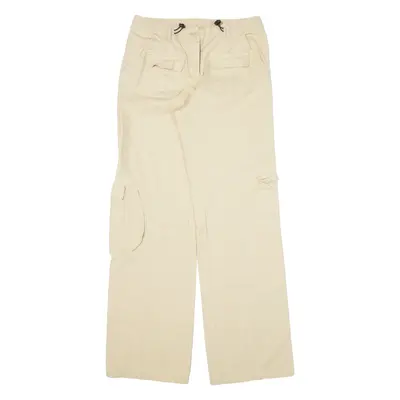 BRANDY MELVILLE Cargo Womens Trousers Beige Loose Straight W28 L31