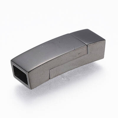 304 Stainless Steel Magnetic Clasps with Glue-in Ends