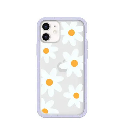 Clear Daisy iPhone 12 Mini Case With Lavender Ridge