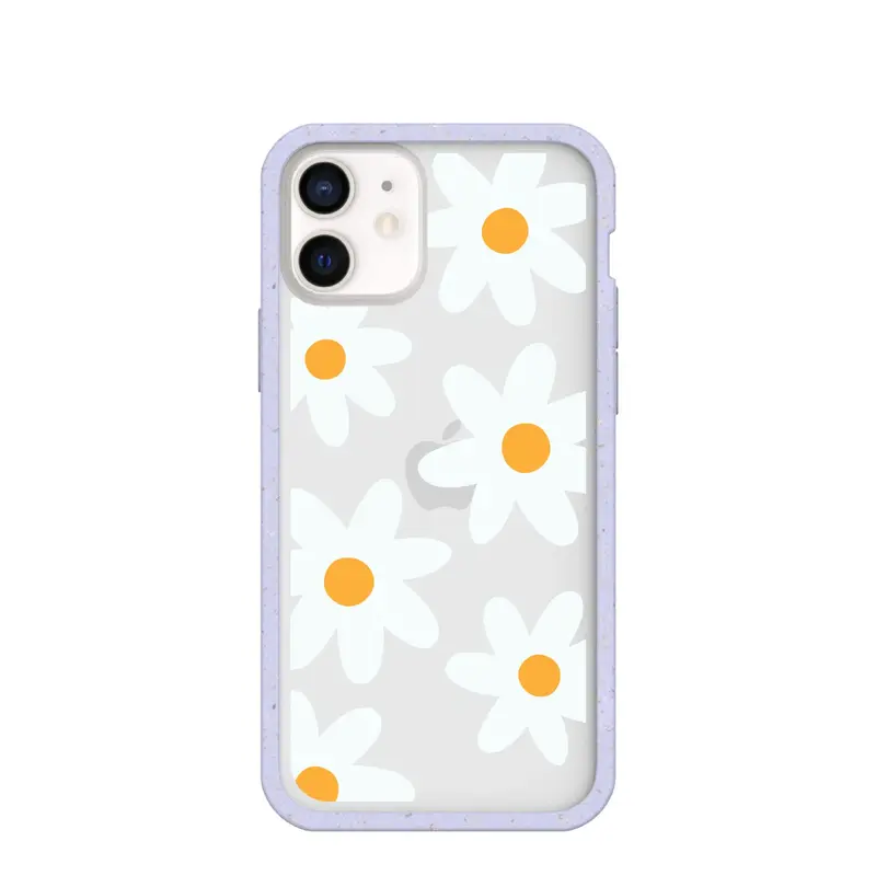 Clear Daisy iPhone 12 Mini Case With Lavender Ridge