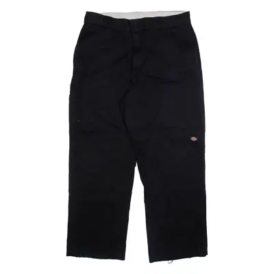 DICKIES Mens Trousers Black Relaxed Straight W38 L32